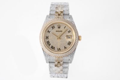 TW Factory Copy Rolex Datejust Swiss ETA3255 Watch Black Roman Marks Diamond Dial Watch